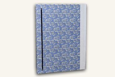 Blue folder A4 or A3 "Voitl", handmade, linen back - Kopie